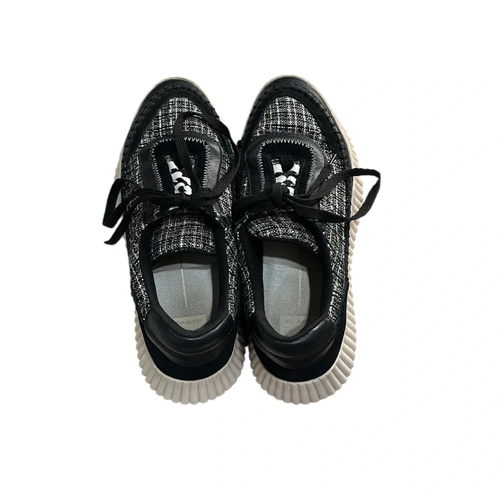 Dolce Vita Dolen Black Multi Woven Oxford Sneaker Sz 9.5